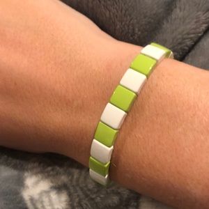 Roxanne Assoulin Green and White Bracelet